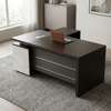 Modern Office Desk Dark Wood with Storage Cabinet thumb 4
