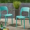 Plastic chair: Green Plastic Armless Outdoor Chair thumb 1