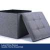 LASA 38cm Foldable Square Storage Ottoman Cube Box – Padded thumb 0