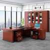 2 M L Shaped Mahogany Executive Office Desk thumb 3