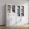 White Metal Storage Cabinet with Lockable Glass Doors thumb 7