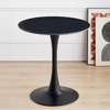 Round Dining Table: Black Trendy Rounded Dining Table thumb 2