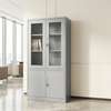 Durable White Metal Office Cabinet with Locks thumb 4