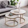 Coffee Table; Circular Gold Coffee Table in Kemera thumb 1