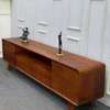 Wooden TV Stand with slated Doors and Drawers thumb 6
