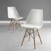 Cushioned Chair with Wooden Legs thumb 1