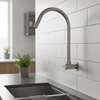Stainless Steel Wall-Mount Kitchen Faucet High-Arc thumb 1