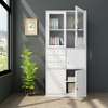 2-Door metallic office storage cabinet with safe thumb 0