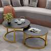 Coffee Table; Circular Gold Coffee Table in Kemera thumb 2