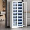 2-Door Glass Steel Frame Modern Storage Cabinet thumb 1