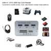 Card Reader + USB Hub Combo + Slot - White thumb 0
