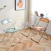 Armless Clear Foldable Plastic Chair thumb 6