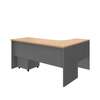 Office Desk: 120cm Home Study Curved Table With Drawers thumb 1
