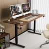 Office Desk: Adjustable Electric, Rustic Finish, Workstation thumb 2