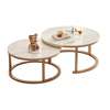Coffee Tables: Home Office Marble Top Coffee Table thumb 2