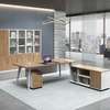 Modern Desk & Cabinet Set; White Metal Legs, Office Use thumb 7