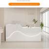 Modern White Reception Desk with LED Lighting thumb 4