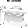 White Compact Foldable Computer Office Desk thumb 5