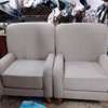 Set of 2 Armchairs with Cushions and Wooden Legs thumb 3