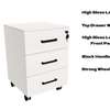White 3 Drawer Wooden Pedestal Cabinet thumb 13