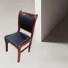 Mahogany 4 Leg-Leather Padded Guest Office Chair thumb 4