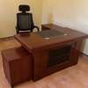 Office Desk; 1.4M Mahogany L-Shaped Office Desk thumb 1