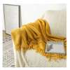 Knitted tassel throw blankets thumb 1