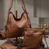 ROSEMANDY Dark Brown Leather Bag Set with Wallet thumb 5