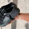 Black leather converse thumb 0