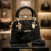 Jinshimao Leopard Print Handbag Black Faux Leather thumb 4