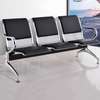 3 Person Leather Reception Office Bench thumb 1