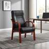 Black Leather Executive Visitor Chair thumb 0