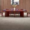 Mahogany 2.4m Curved Edge Conference Office Table thumb 7