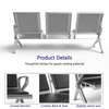 3 Seater Black Padded Reception Bench thumb 2