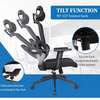 Office Chair: Height Adjustable, Ergonomic Black Office Seat thumb 2