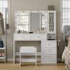 43" Wide Vanity Desk with Mirror, 11 Lights & 5 Drawers thumb 1