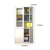 Office file cabinet: Lockable half glass office file cabinet thumb 1