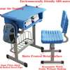 Adjustable Kids Desk; Abs Plastic, Chair For Ages 3-14, Blue thumb 2