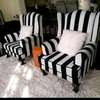 Set of 2 Armchairs with Cushions and Wooden Legs thumb 2