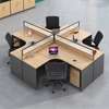 Curved 4-Way Office Workstation Desk thumb 4