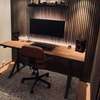 Modern Wooden Top Metallic Office Desk thumb 1