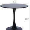 31.5” Black Round Dining Table with Tulip Base thumb 2