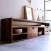 Wooden TV Stand with slated Doors and Drawers thumb 1