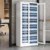 2-Door Glass Steel Frame Modern Storage Cabinet thumb 2