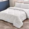King-size white striped duvet thumb 1