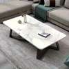 Rectangular Marble Top Living Room Coffee Table thumb 0
