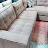 Modern Sectional Sofa Blue Fabric with Chaise Lounge thumb 1