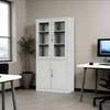Durable White Metal Office Cabinet with Locks thumb 2