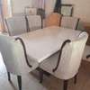 Elegant 6-Seat White Oval Dining Table Set thumb 0
