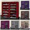Double column  shoe rack  with canvas cover* thumb 3